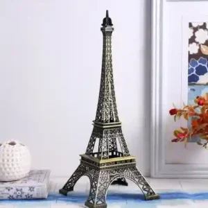 Home synlark paris eiffel tower metallic souvenir miniature statue 18 cm decorative item (metal, gold)