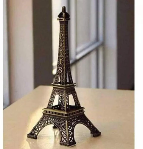 synlark paris eiffel tower metallic souvenir miniature statue 18 cm decorative item (metal, gold) synlark paris eiffel tower metallic souvenir miniature statue 18 cm decorative item (metal, gold)