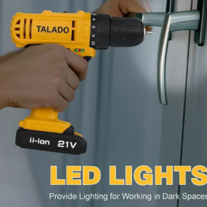 talado 21v cordless drill machine with 2 li ion batteries, screwdriver bits & drill set 21 v screwdriver machine heavy duty ( double battery ) cordless drill (10 mm chuck size)